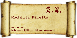 Rochlitz Miletta névjegykártya